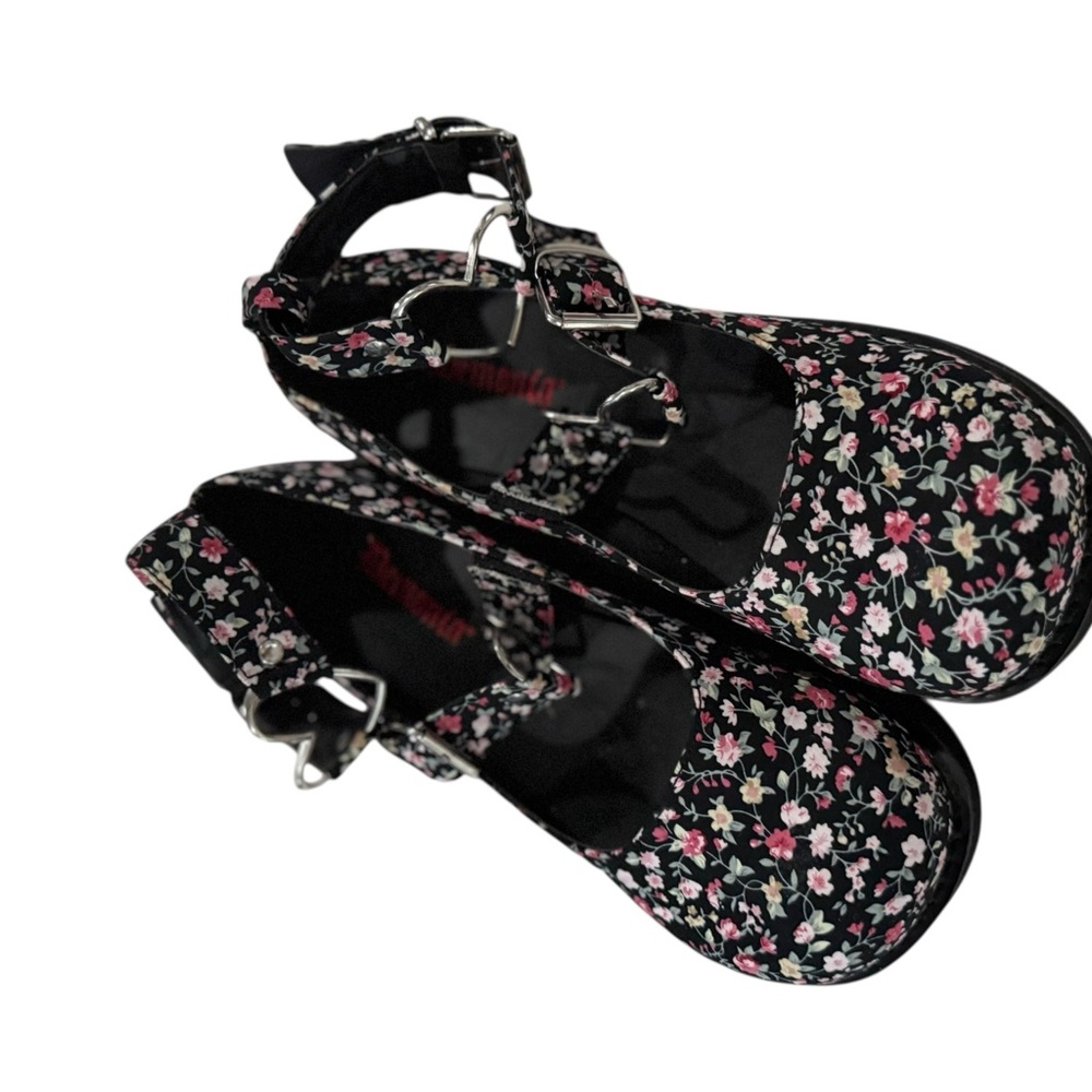 DEMONIA Sprite Floral Platform Heart Mary Jane Shoes - Picture 10 of 12